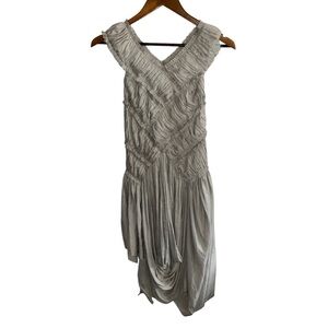 Japanese Cloth Designer Grey Tunic Mini Dress
